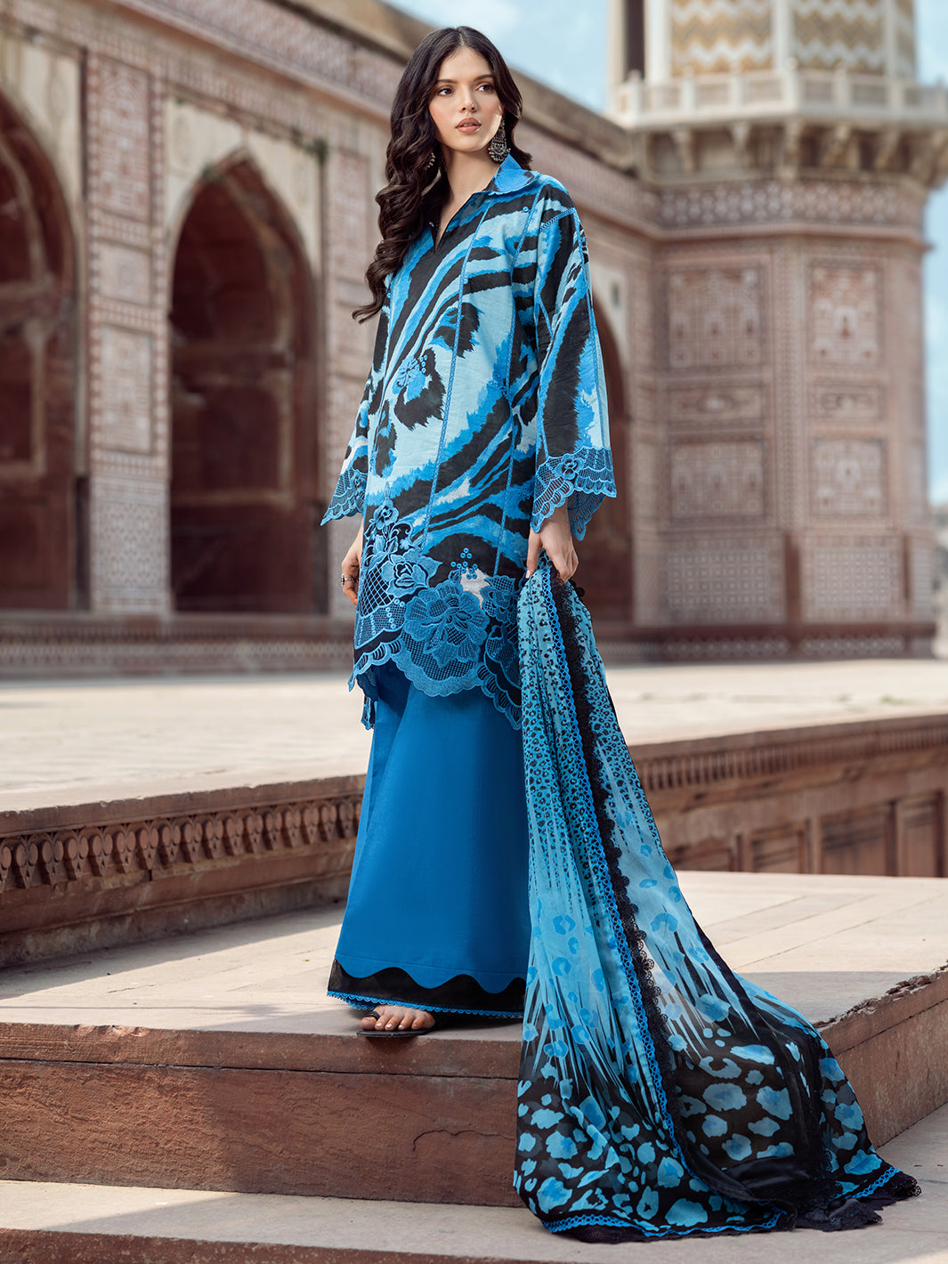 Bin Ilyas | Naqsh Naaz Luxury Lawn 25 | 2086 - D - Official Bin Ilyas - Agha Fabrics UK