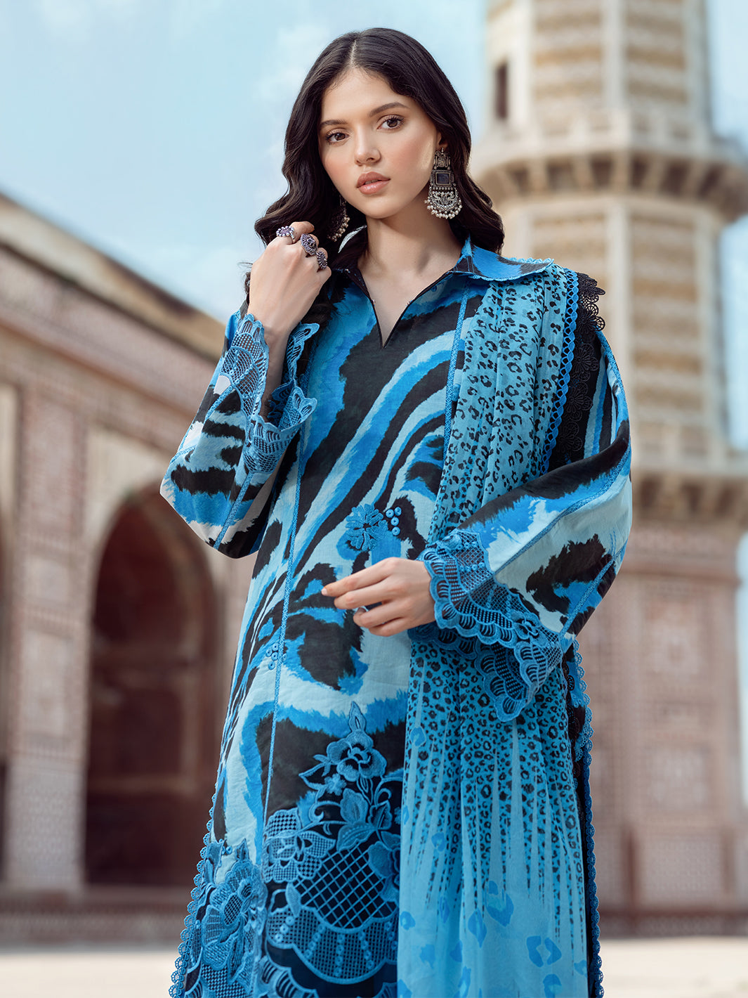 Bin Ilyas | Naqsh Naaz Luxury Lawn 25 | 2086 - D - Official Bin Ilyas - Agha Fabrics UK