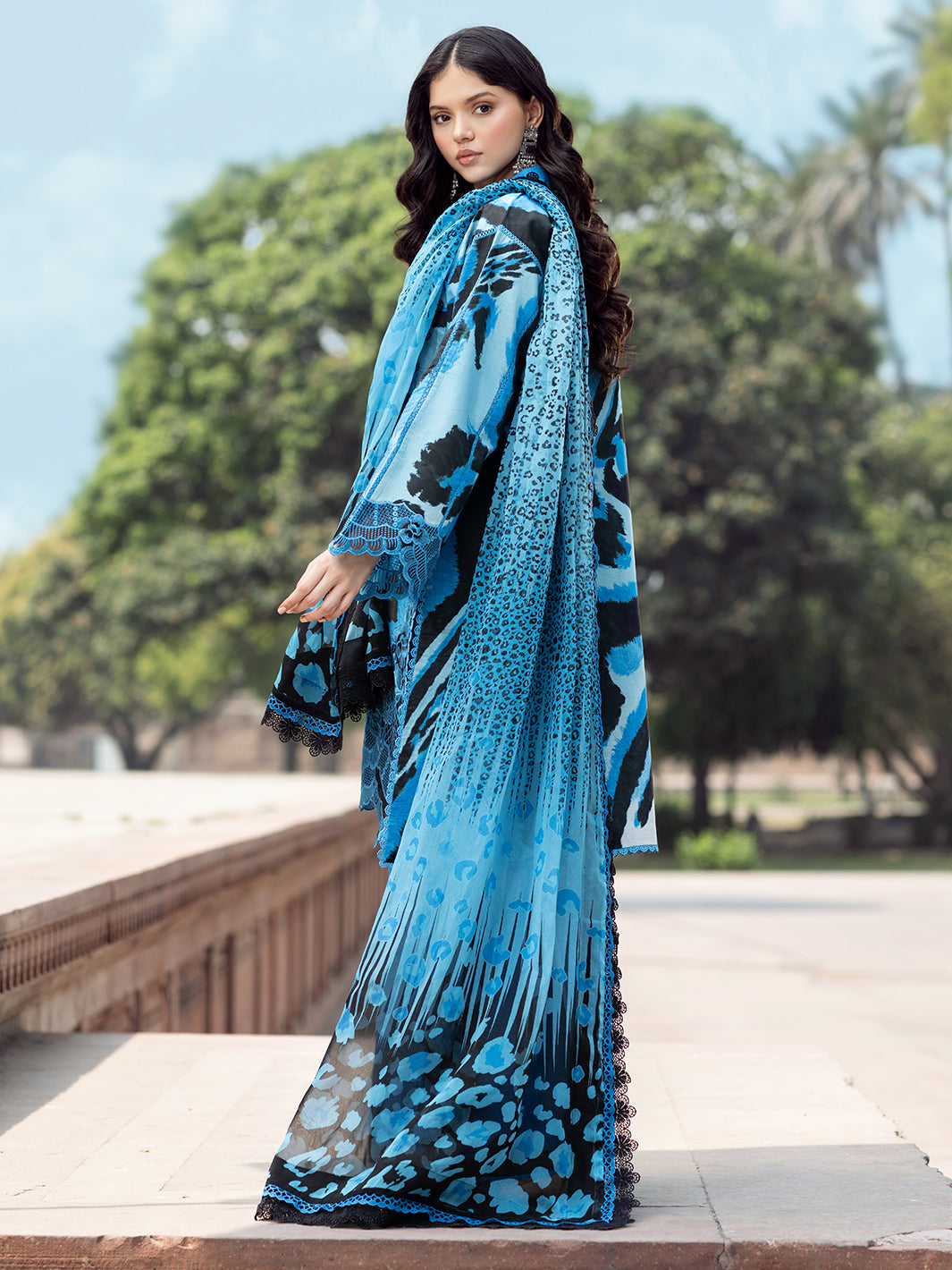Bin Ilyas | Naqsh Naaz Luxury Lawn 25 | 2086 - D - Official Bin Ilyas - Agha Fabrics UK