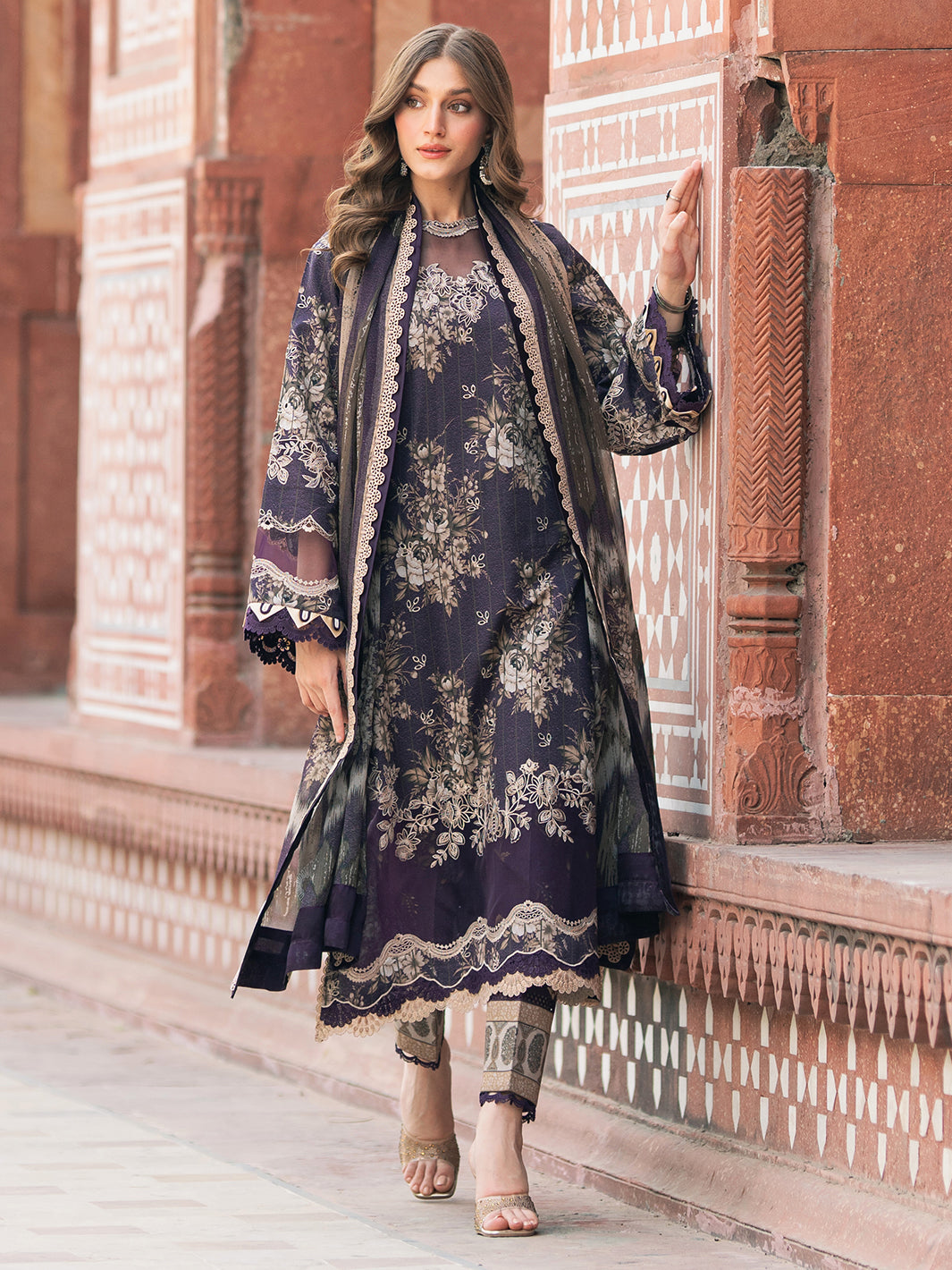 Bin Ilyas | Naqsh Naaz Luxury Lawn 25 | 2087 - B - Official Bin Ilyas - Agha Fabrics UK