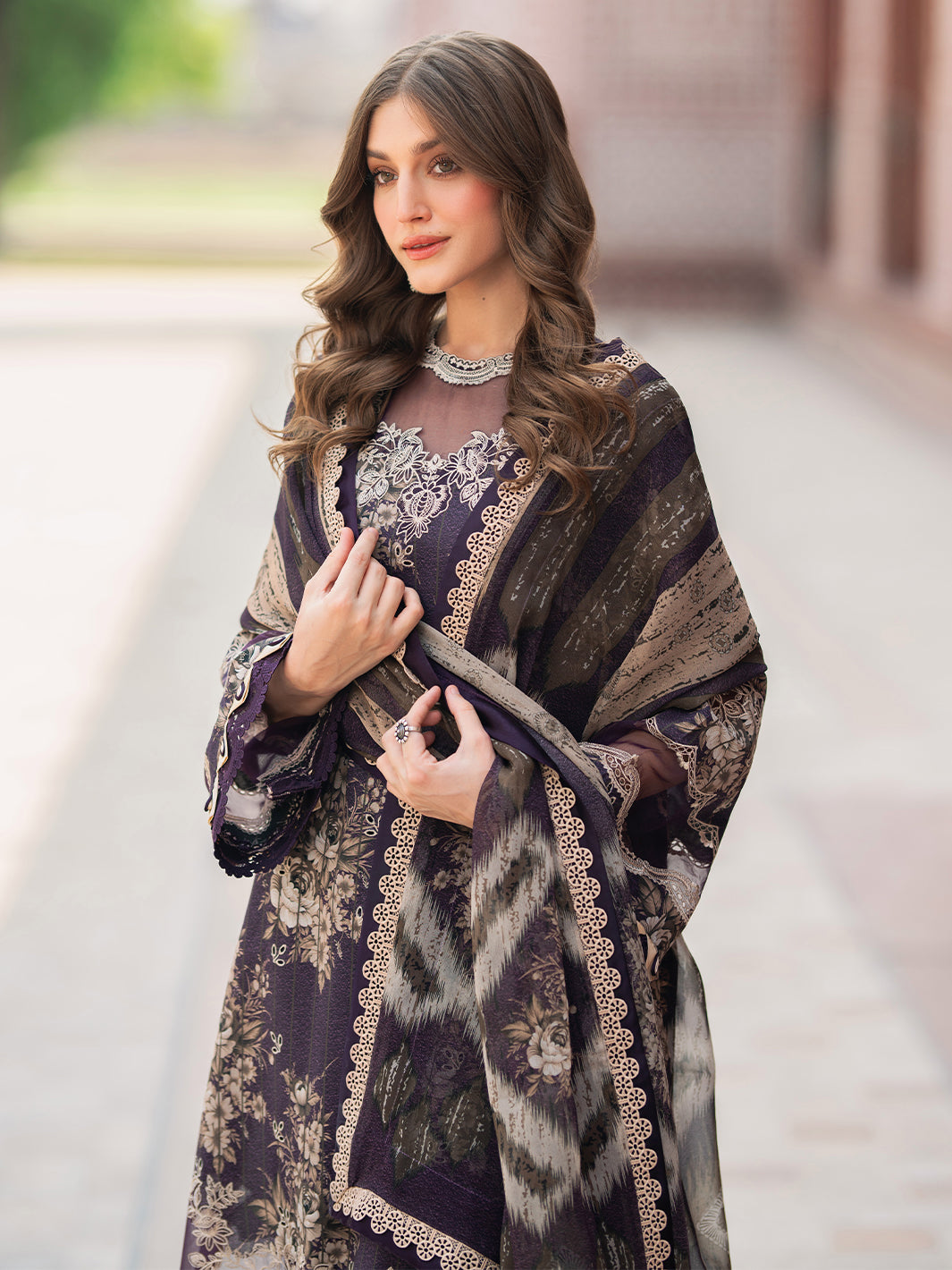 Bin Ilyas | Naqsh Naaz Luxury Lawn 25 | 2087 - B - Official Bin Ilyas - Agha Fabrics UK