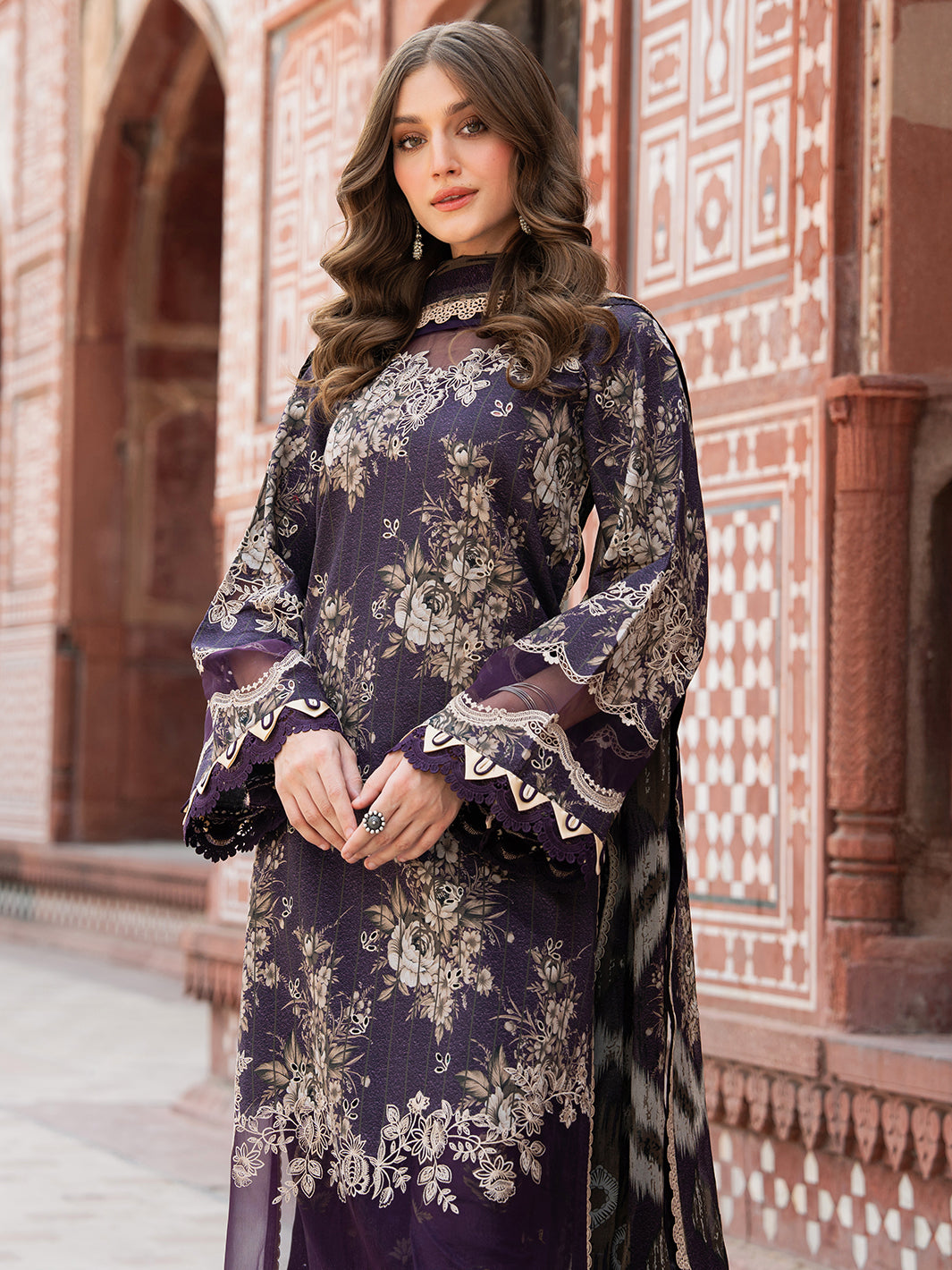 Bin Ilyas | Naqsh Naaz Luxury Lawn 25 | 2087 - B - Official Bin Ilyas - Agha Fabrics UK