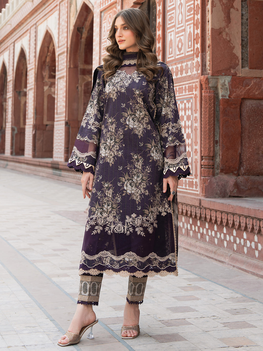 Bin Ilyas | Naqsh Naaz Luxury Lawn 25 | 2087 - B - Official Bin Ilyas - Agha Fabrics UK