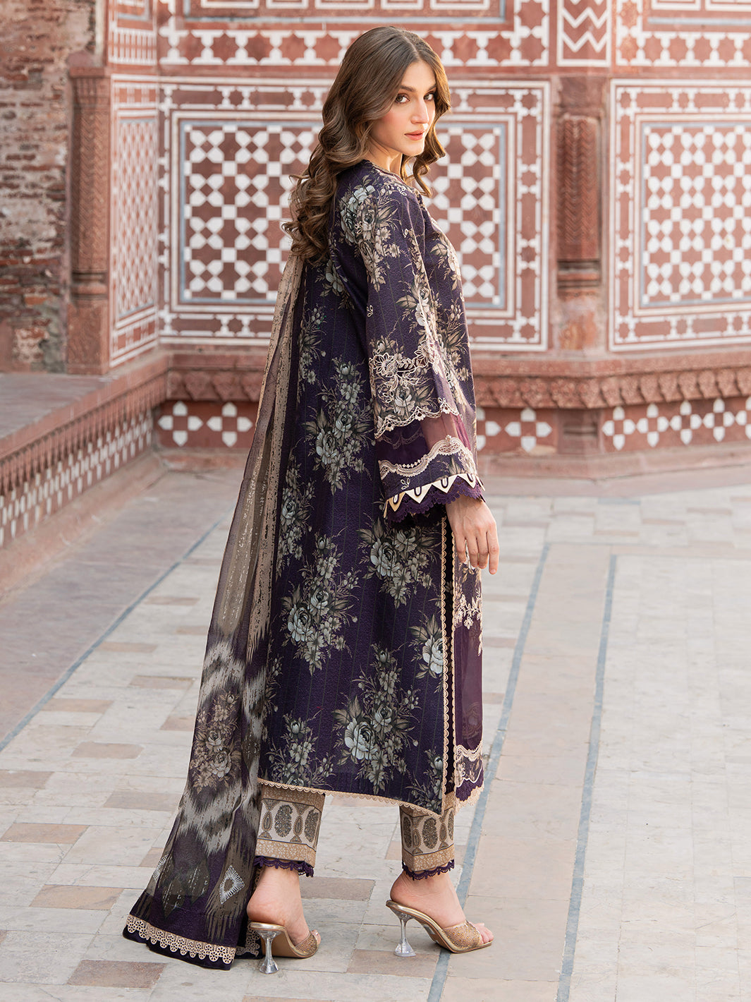 Bin Ilyas | Naqsh Naaz Luxury Lawn 25 | 2087 - B - Official Bin Ilyas - Agha Fabrics UK