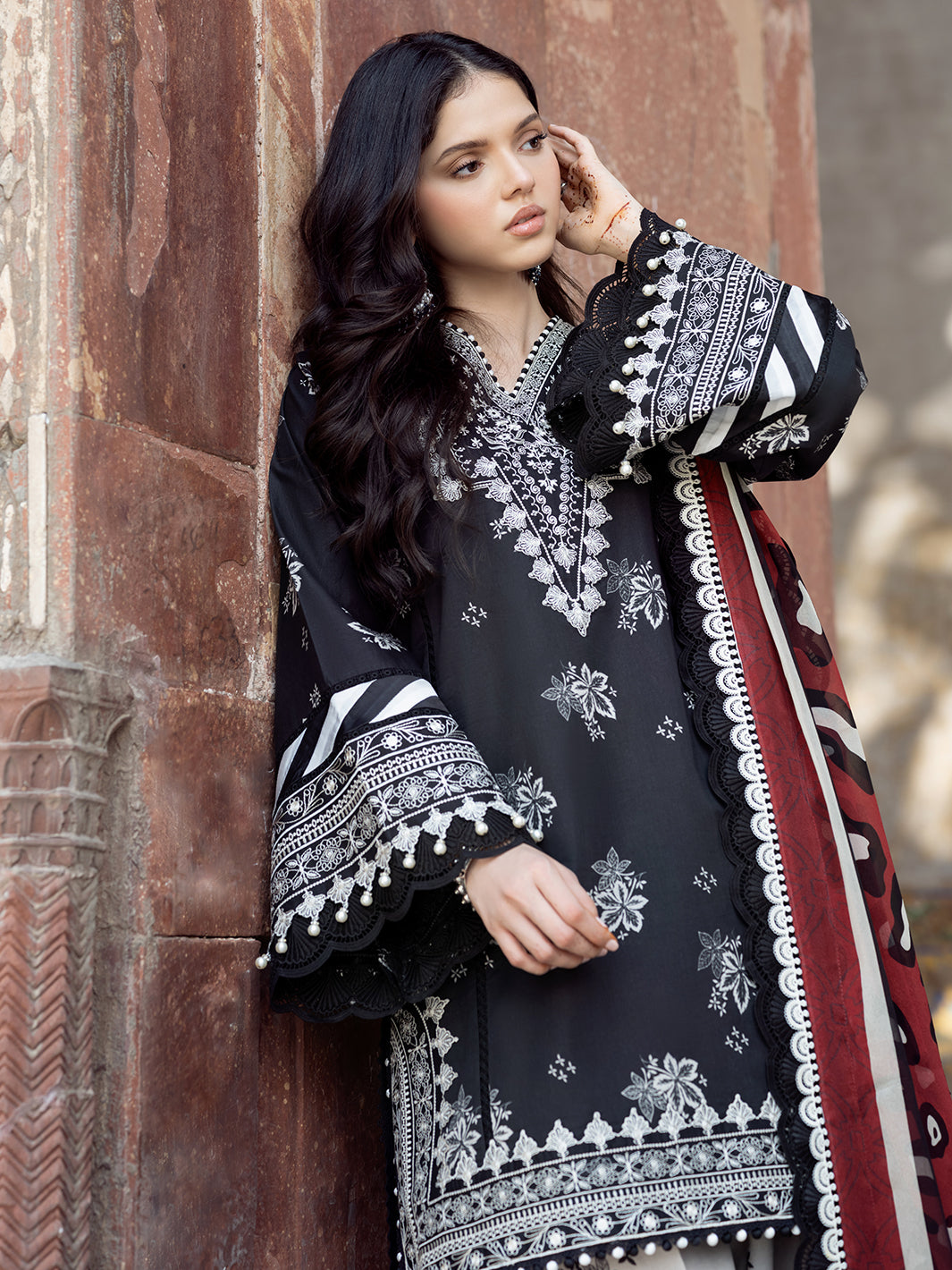 Bin Ilyas | Naqsh Naaz Luxury Lawn 25 | 2088 - A - Official Bin Ilyas - Agha Fabrics UK
