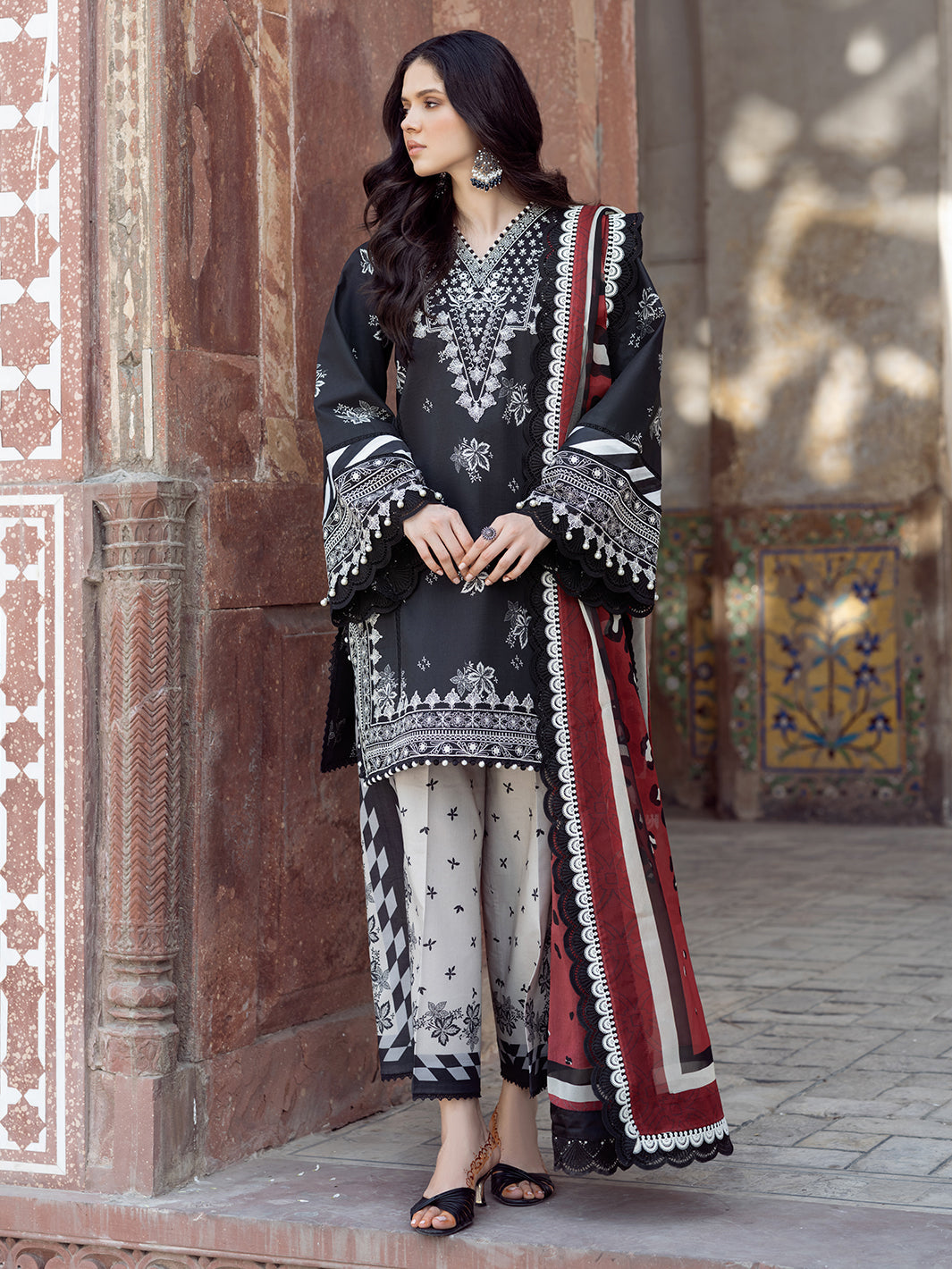 Bin Ilyas | Naqsh Naaz Luxury Lawn 25 | 2088 - A - Official Bin Ilyas - Agha Fabrics UK