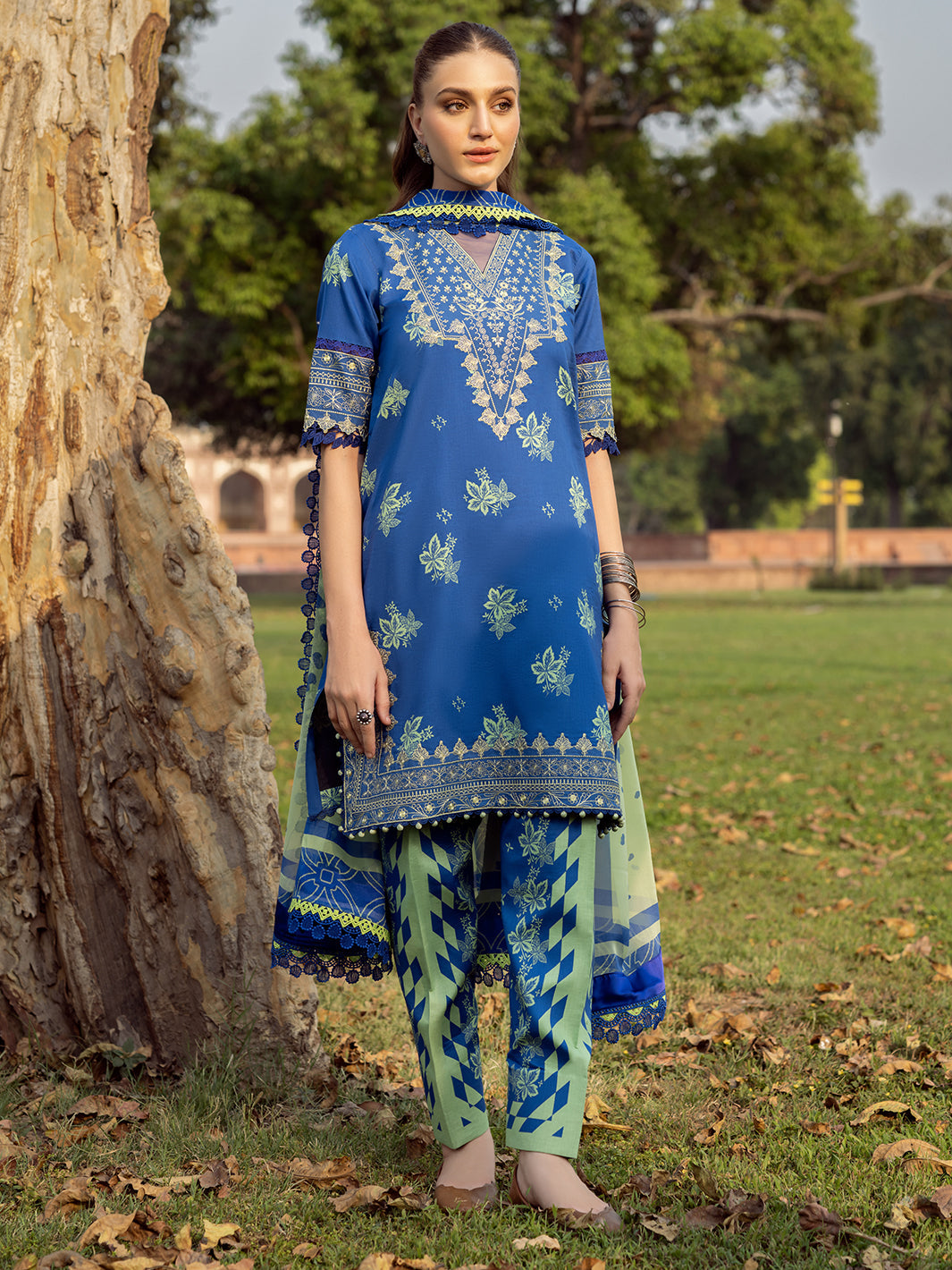 Bin Ilyas | Naqsh Naaz Luxury Lawn 25 | 2088 - B - Official Bin Ilyas - Agha Fabrics UK