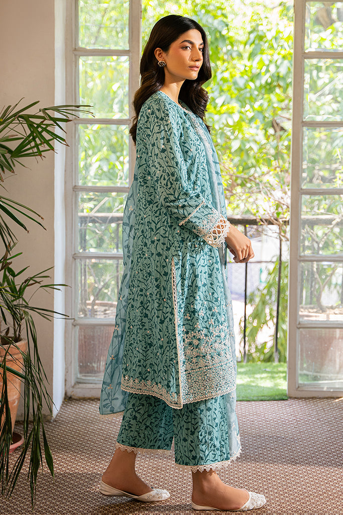 Cross Stitch | Mahiri Embroidered Lawn 24 | MINTY MEADOW - Official Cross Stitch - Agha Fabrics UK