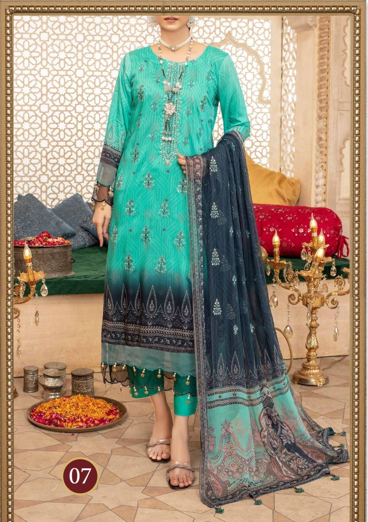 Winter Collection - Laiba - D/P Viscose - V23 - LV#07 - Official Laiba - Agha Fabrics UK