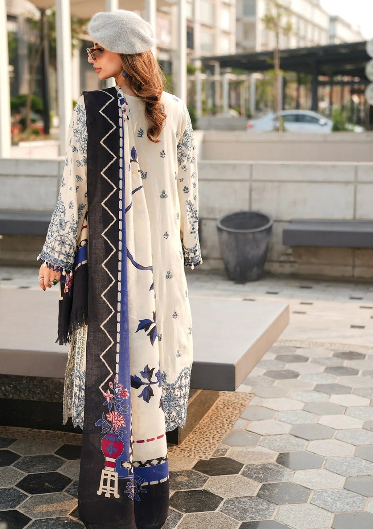 Winter Collection - Elaf Premium - Pashmina Shawl 24 - EPW-5B Cherished Memories - Official Elaf Premium - Agha Fabrics UK