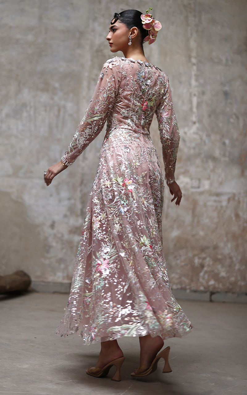 Threads and Motifs | Formal Dresses 25 | Net Embroidered Dress
