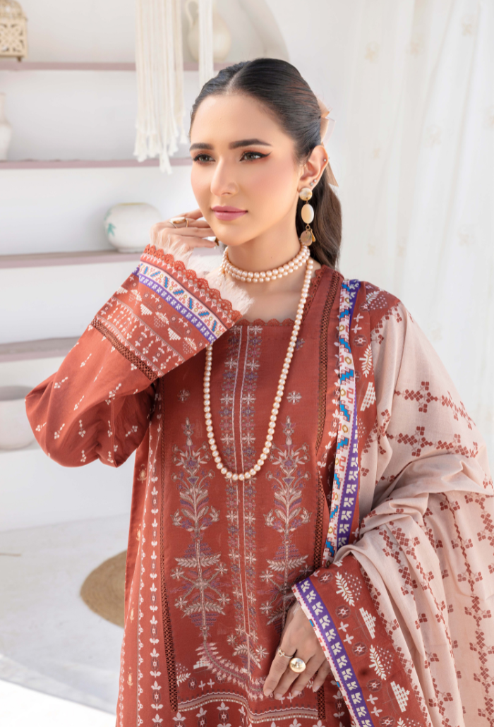 Humdum | Saira Bano Lawn 24 | D03 - Official HumDum - Agha Fabrics UK