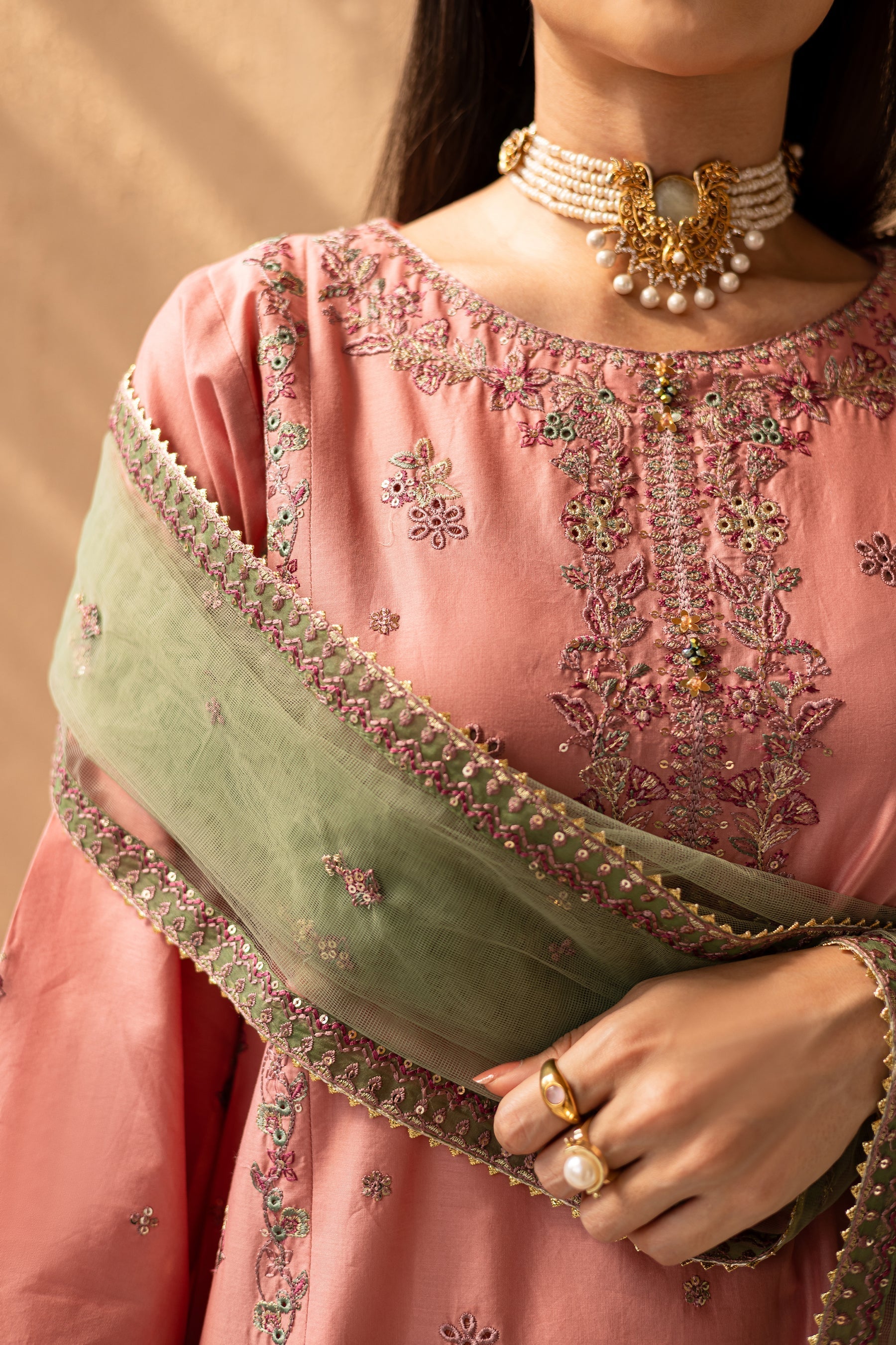 Batik | Nyra Embroidered Summer Solids | Anastasia - Official Batik - Agha Fabrics UK