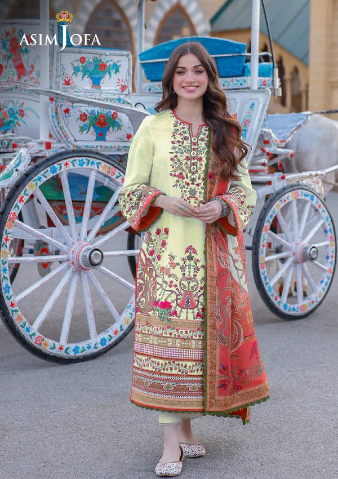 Lawn Collection - Asim Jofa - Arabic - AJPL#06 - Official Asim Jofa - Agha Fabrics UK