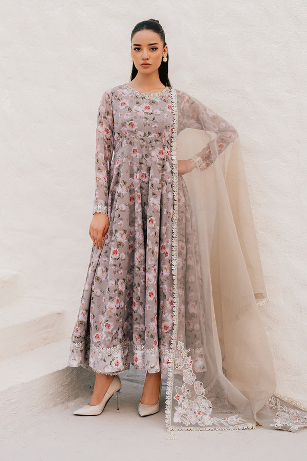 Baroque | Luxury Pret 25 | EMBROIDERED CHIFFON PR-1090 - Official Baroque - Agha Fabrics UK