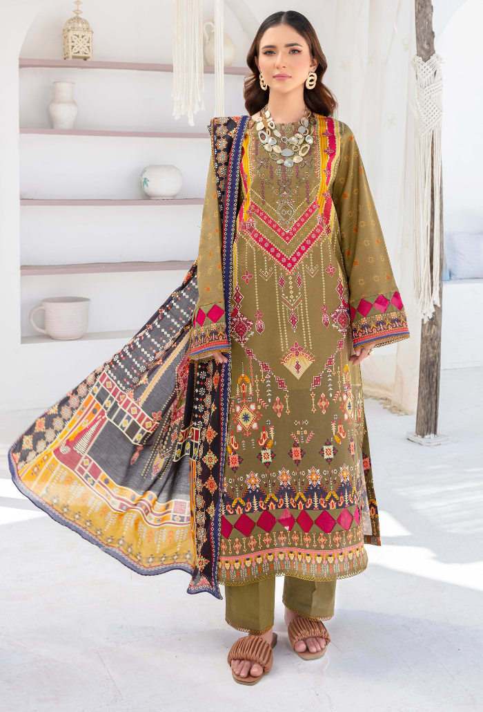 Humdum | Saira Bano Lawn 24 | D06 - Official HumDum - Agha Fabrics UK