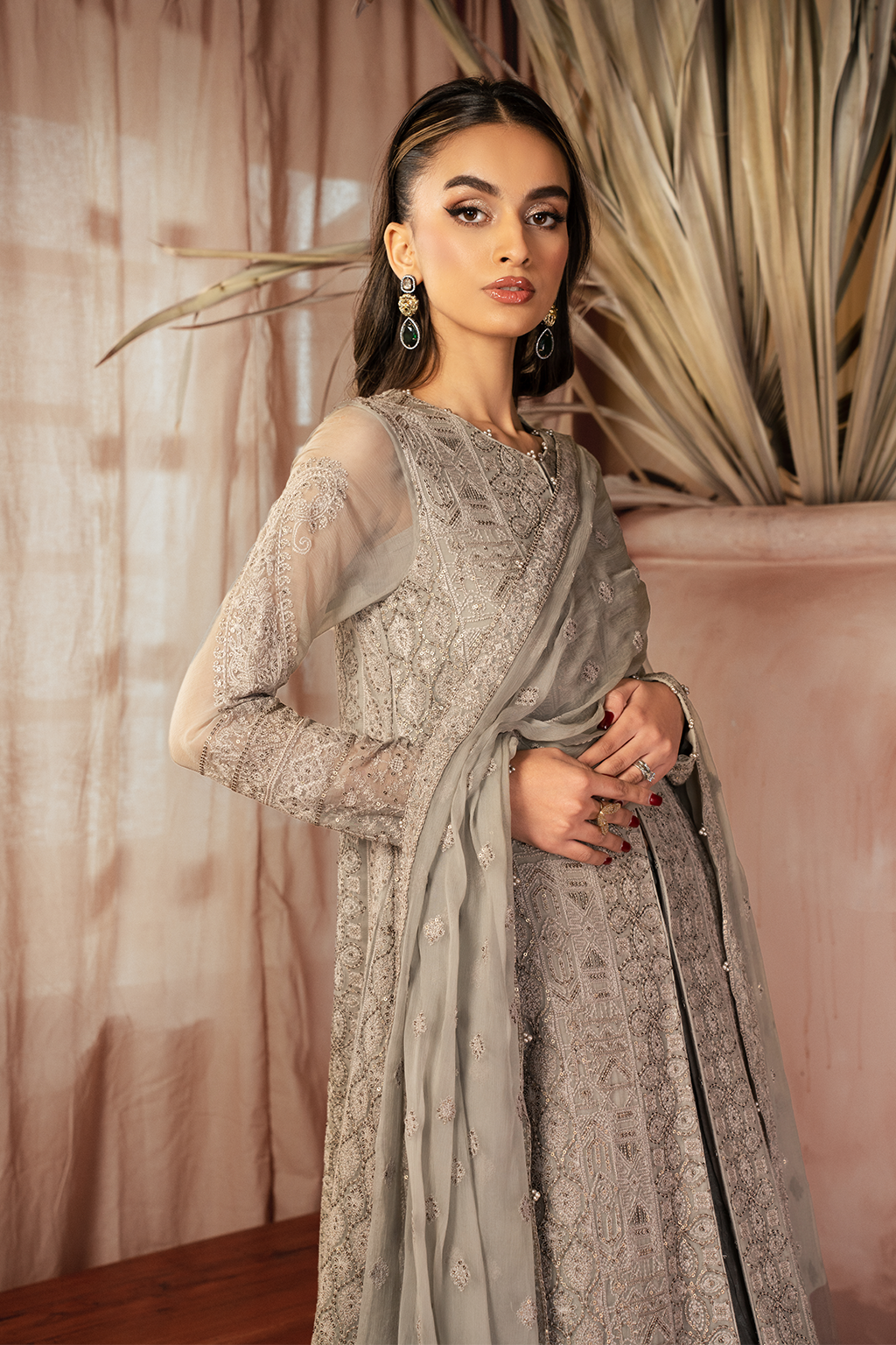 Iznik | Chiffonkari Formals | ICK-08 Embroidered Chiffon - Official Iznik - Agha Fabrics UK