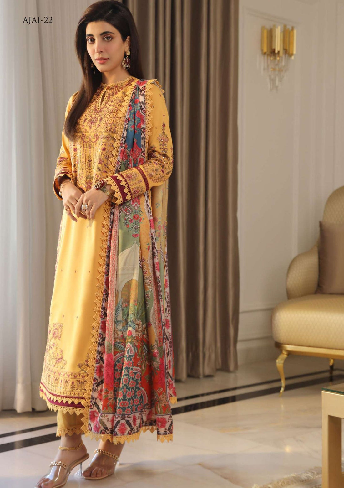 Lawn Collection - Asim Jofa - Aira - AJAI#22 - Official Asim Jofa - Agha Fabrics UK