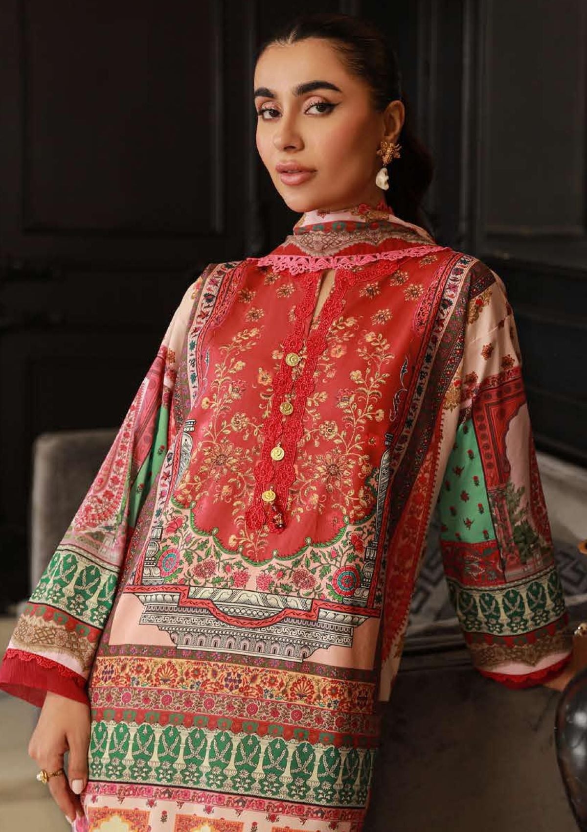 Lawn Collection - Asim Jofa - Prints - Volume 06 - AP24#02 - Official Asim Jofa - Agha Fabrics UK