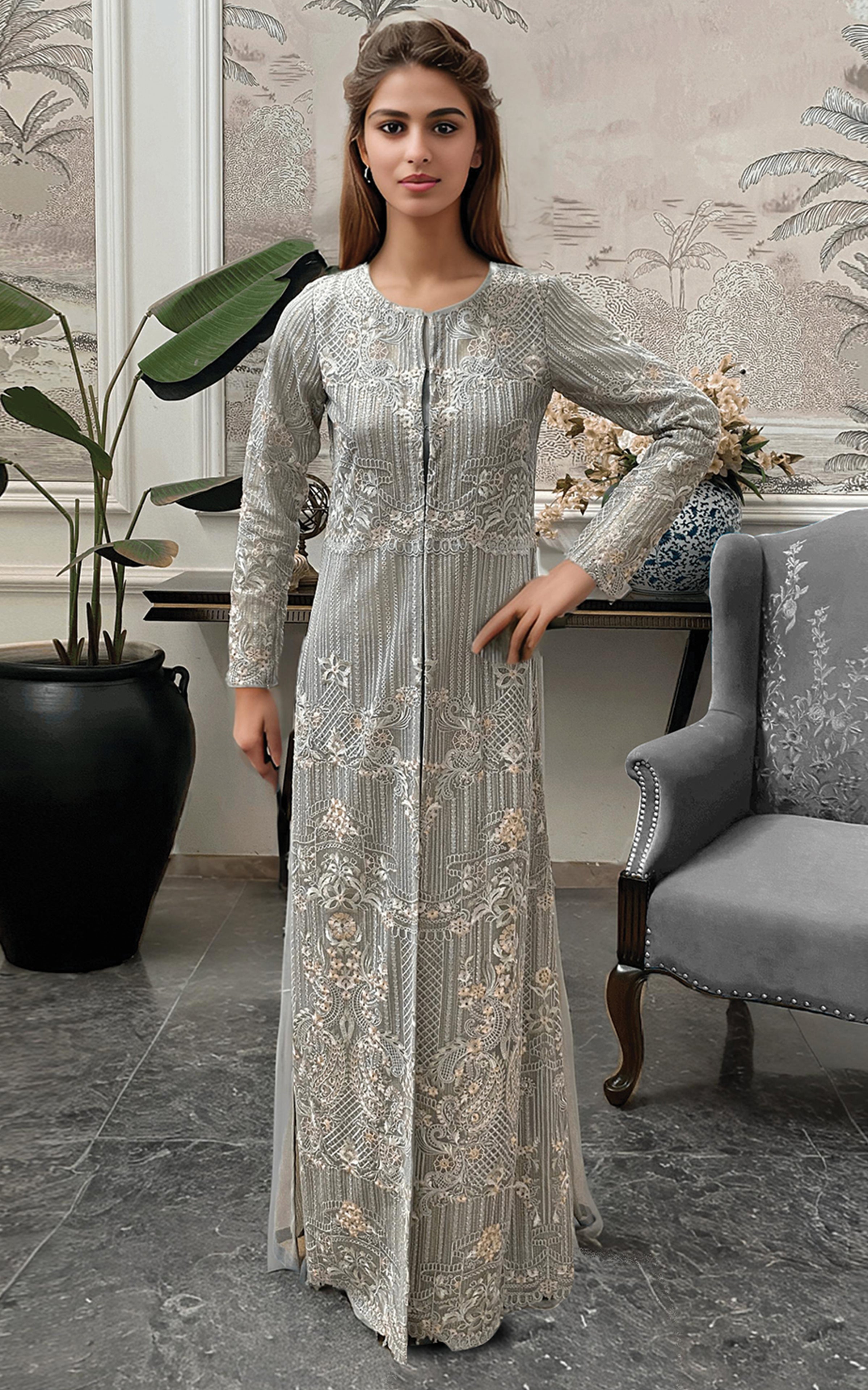 Threads and Motifs | Formal Dresses 25 | Net Embroidered Jacket