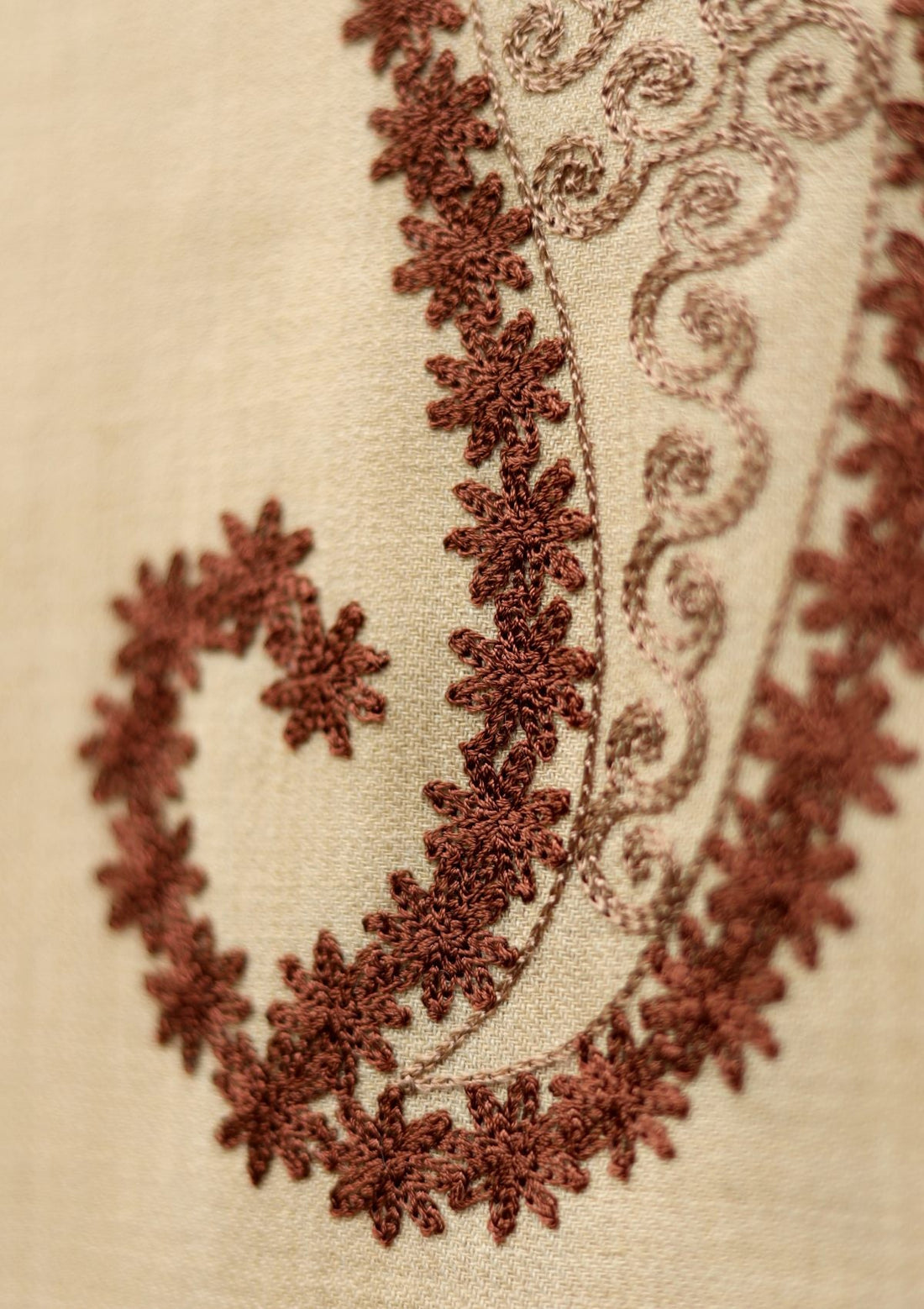 Ari Work Wool Shawl D - 50 - Skin - Official Shawls Niche - Agha Fabrics UK