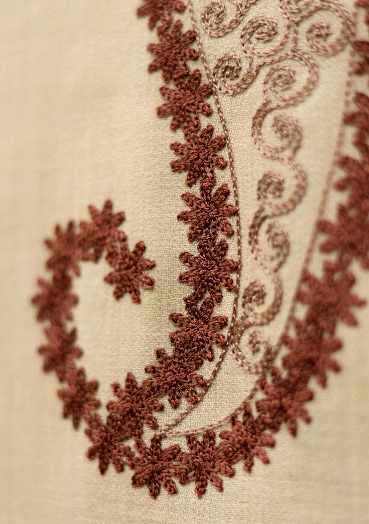 Ari Work Wool Shawl D - 50 - Skin - Official Shawls Niche - Agha Fabrics UK