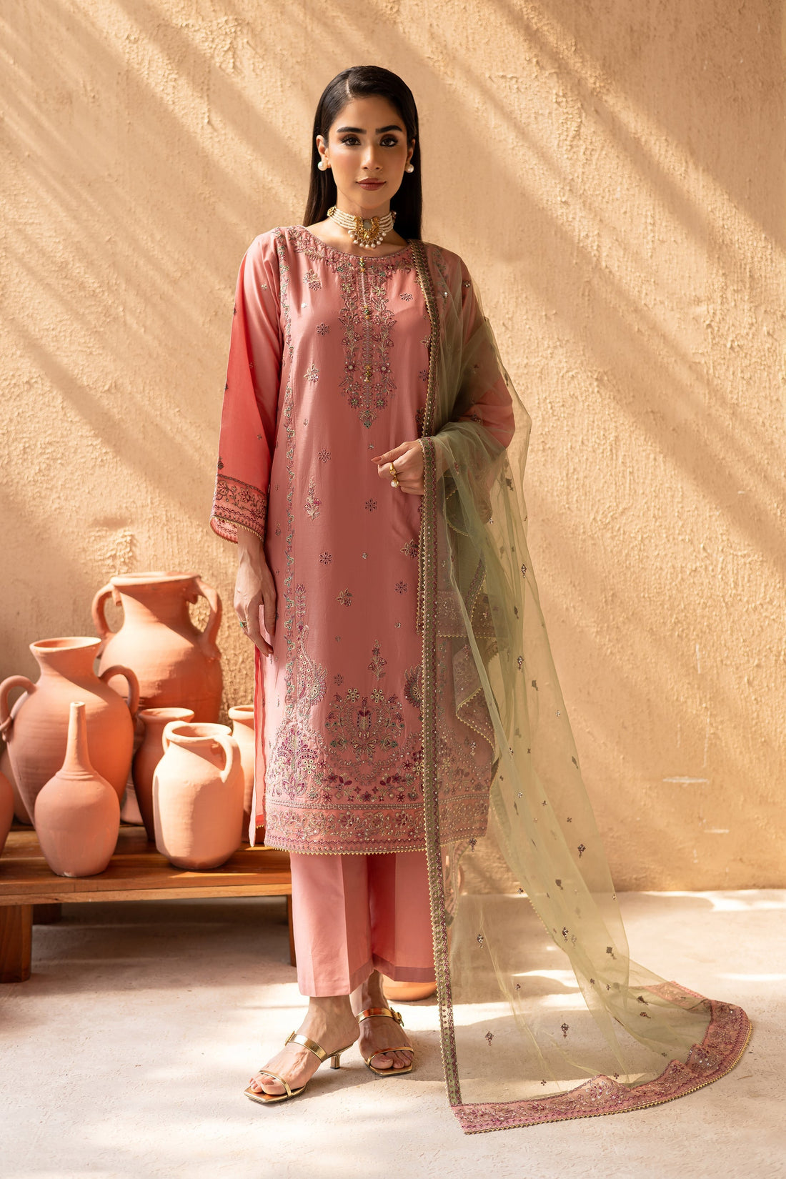 Batik | Nyra Embroidered Summer Solids | Anastasia - Official Batik - Agha Fabrics UK