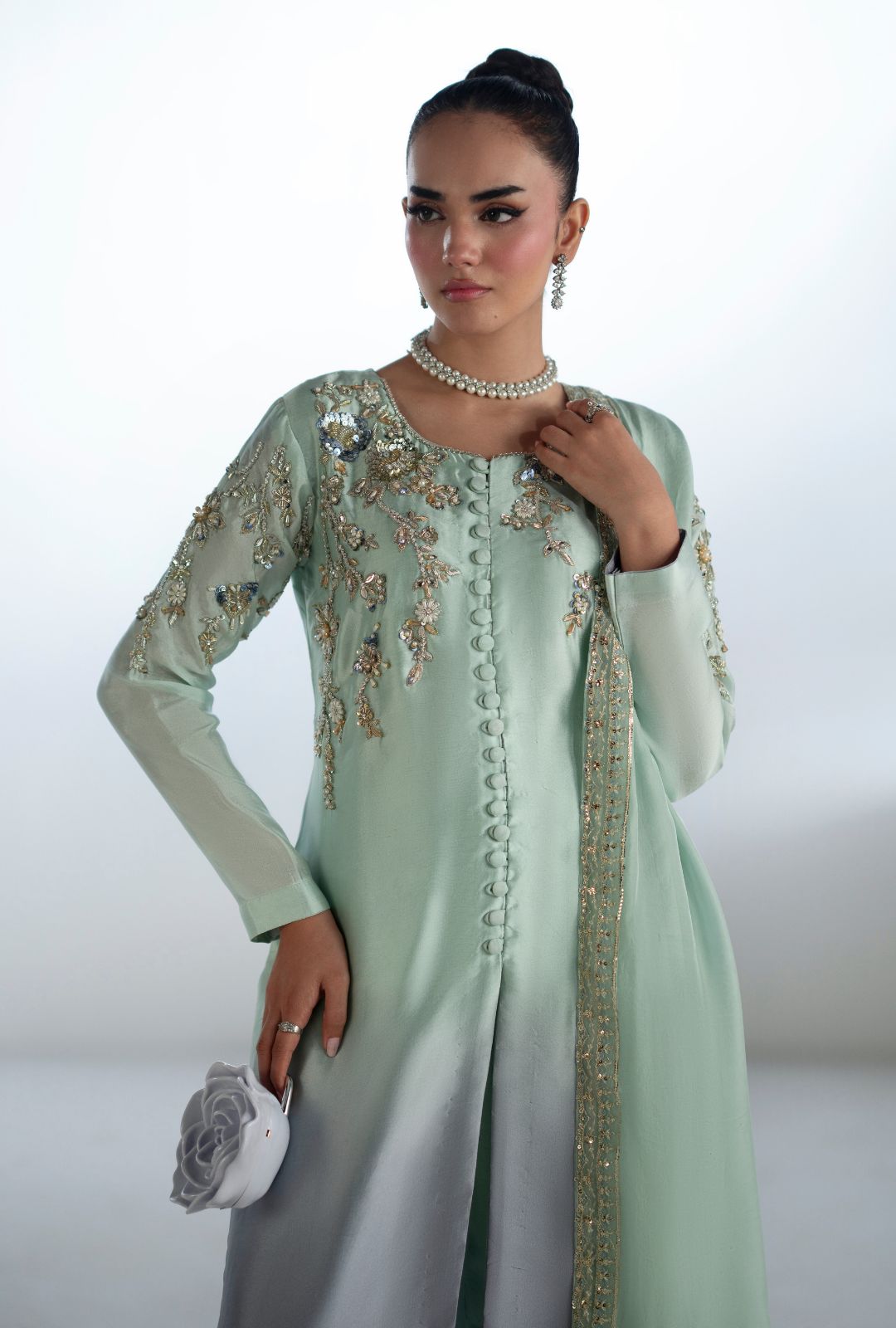 Inayat | Luminae Luxe Pret 25 | Crystal - Official Inayat - Agha Fabrics UK