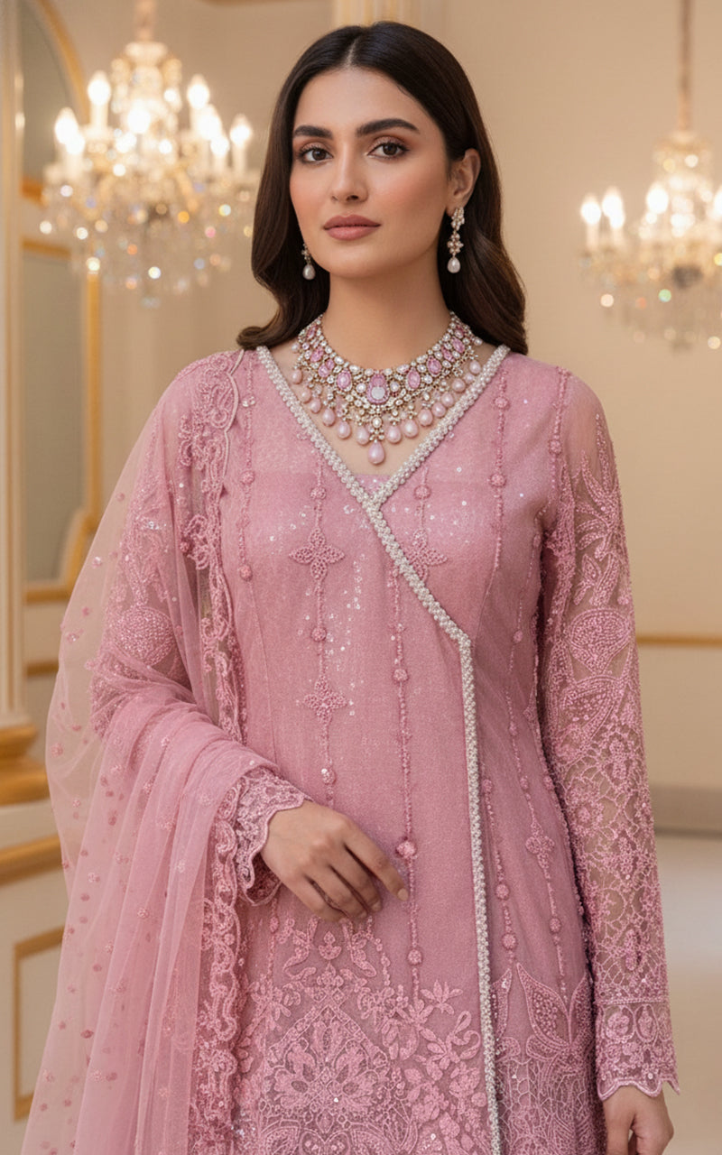 Threads and Motifs | Formal Dresses 25 | Embroidered Angrakha With Lehenga