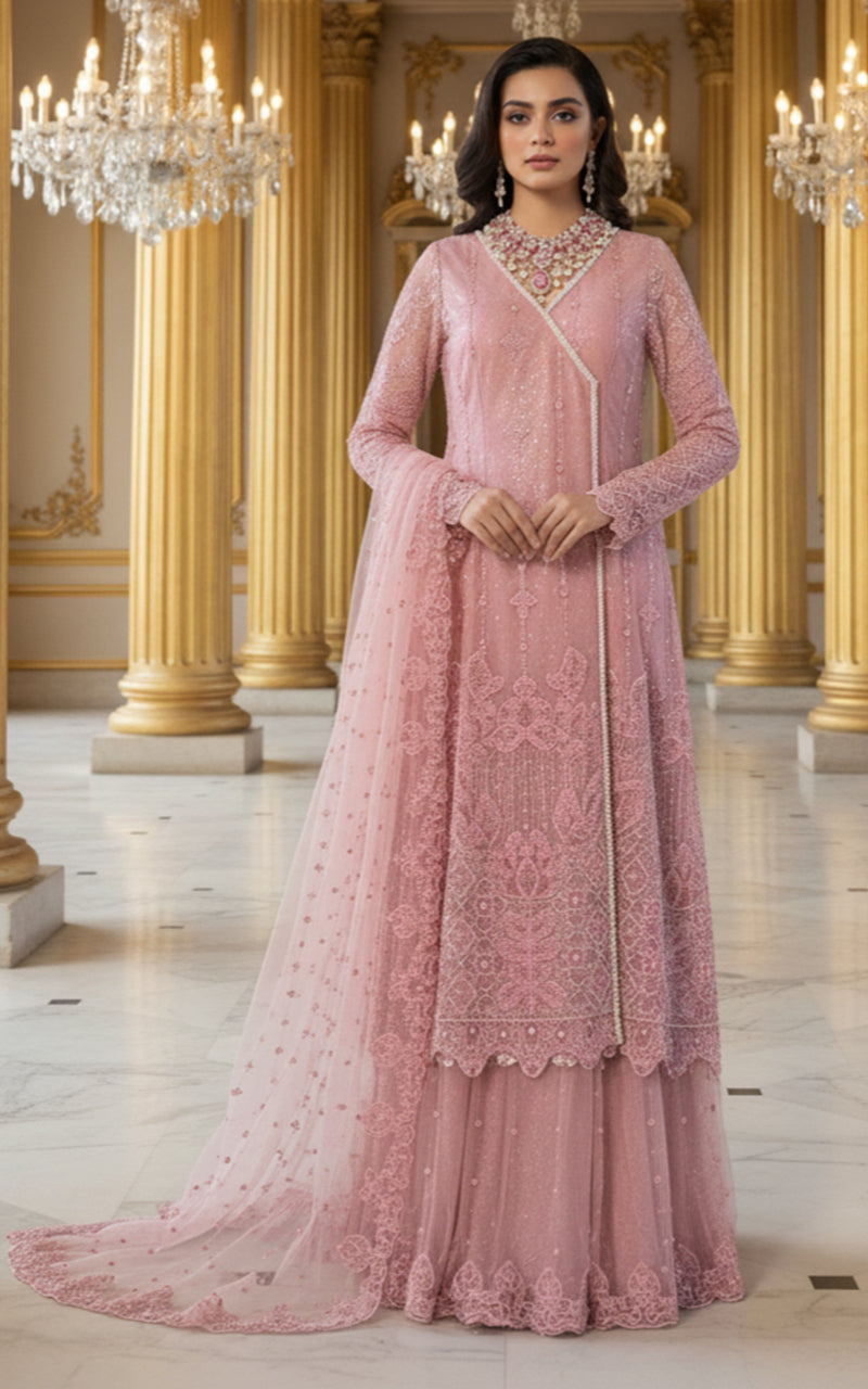 Threads and Motifs | Formal Dresses 25 | Embroidered Angrakha With Lehenga