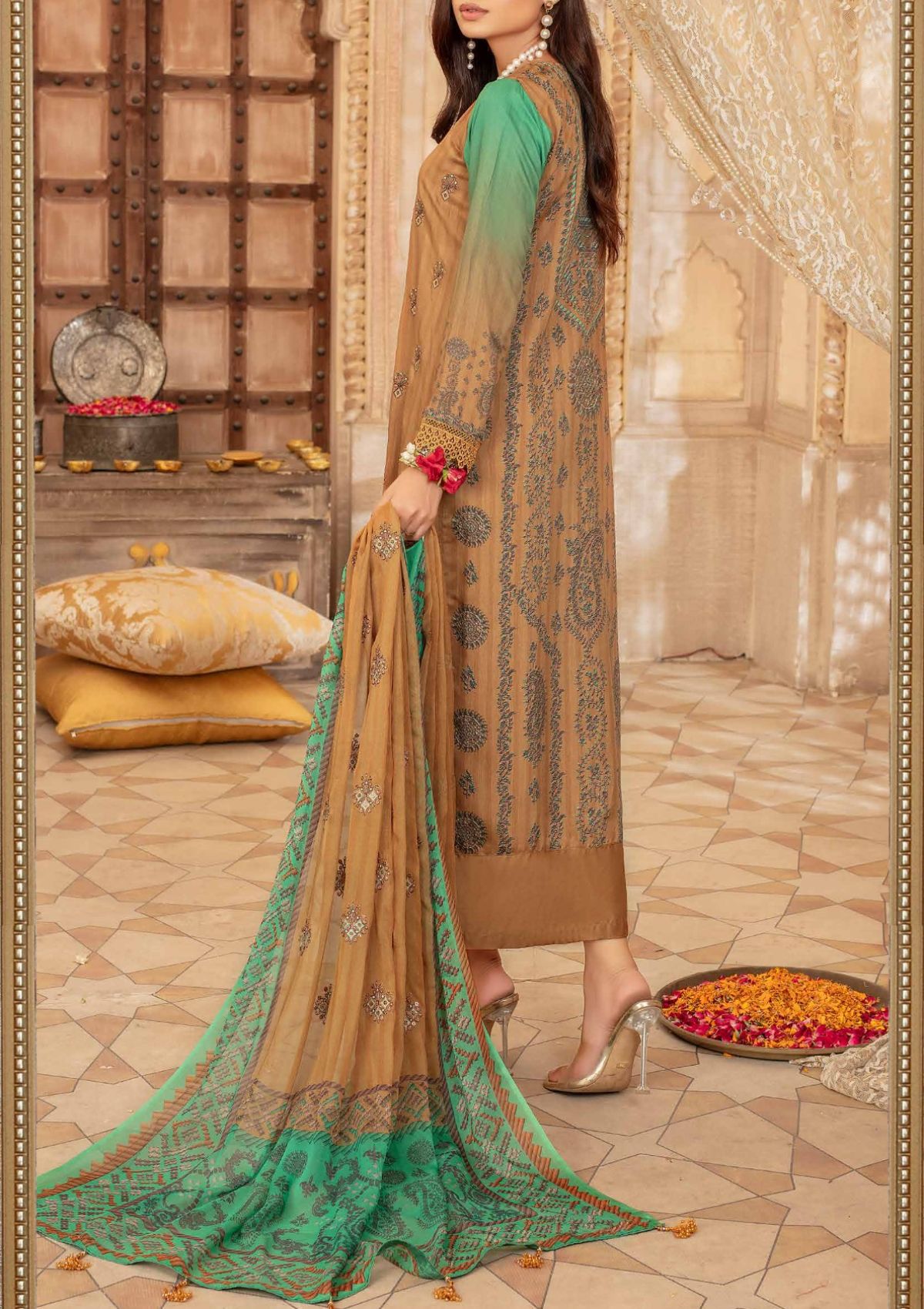 Winter Collection - Laiba - D/P Viscose - V23 - LV#08 - Official Laiba - Agha Fabrics UK