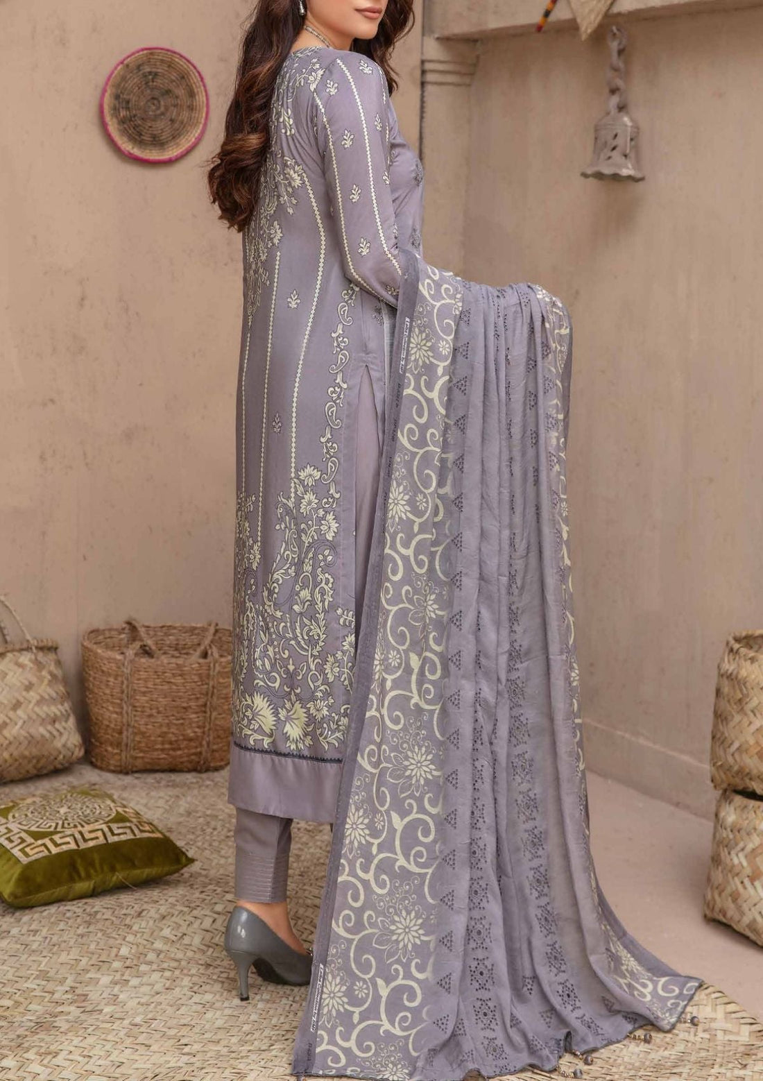 Winter Collection - Laiba - D/P Viscose - V26 - LV#08 - Official Laiba - Agha Fabrics UK