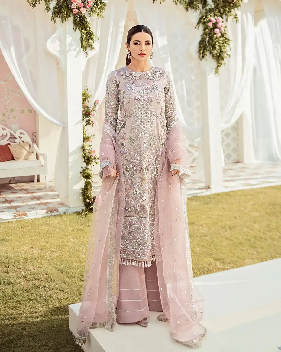 Gulaal | Wedding Formals | CLAIR EMBROIDERED NET 3-PIECE SUIT WS-05 - Official Gulaal - Agha Fabrics UK