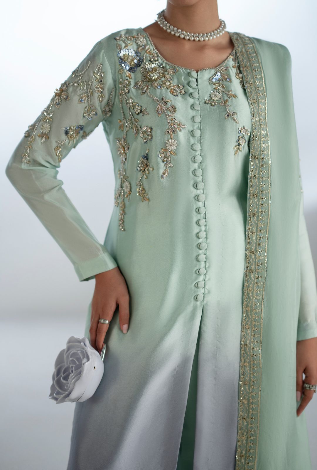 Inayat | Luminae Luxe Pret 25 | Crystal - Official Inayat - Agha Fabrics UK