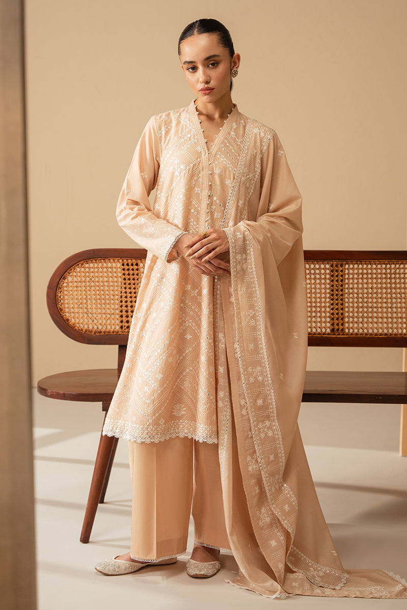 Cross Stitch | Mahiri Embroidered Lawn 24 | SILVER DUST - Official Cross Stitch - Agha Fabrics UK