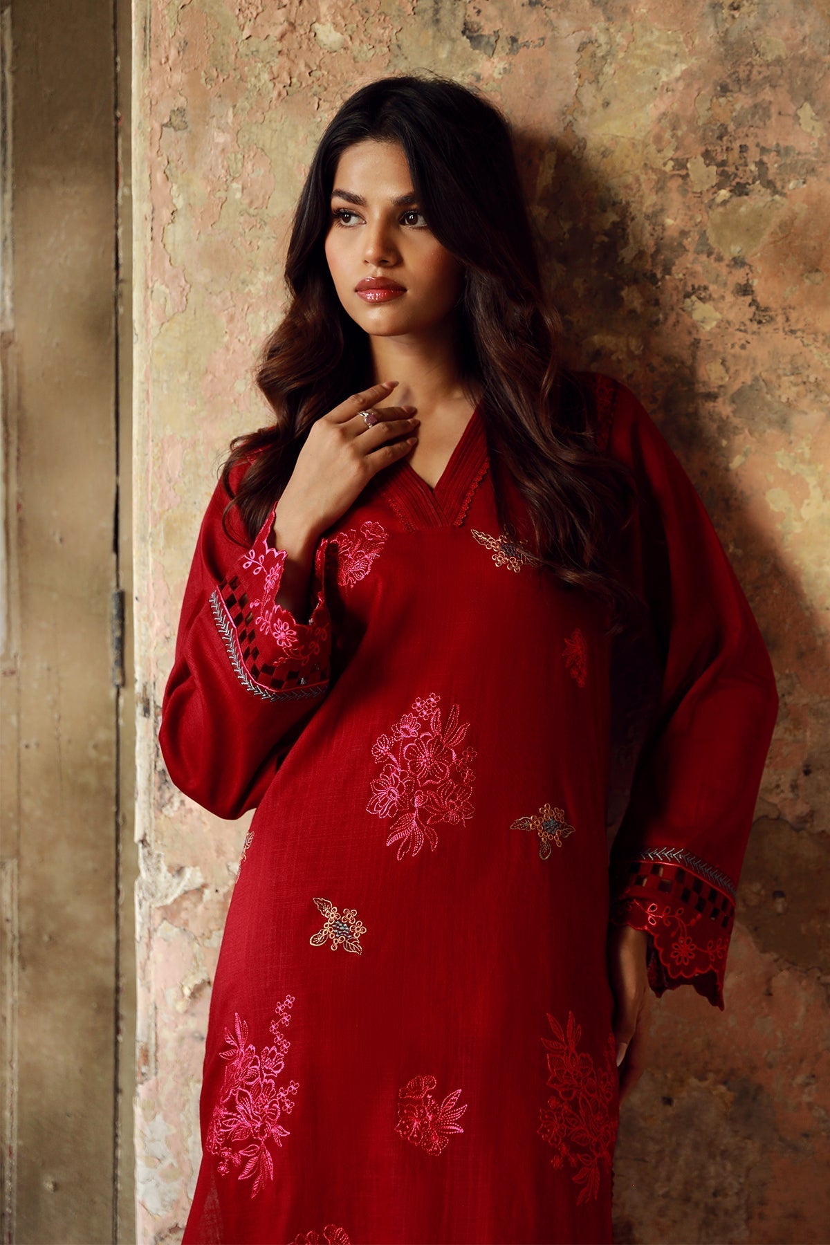 Sahar | Winter Collection | Crimson