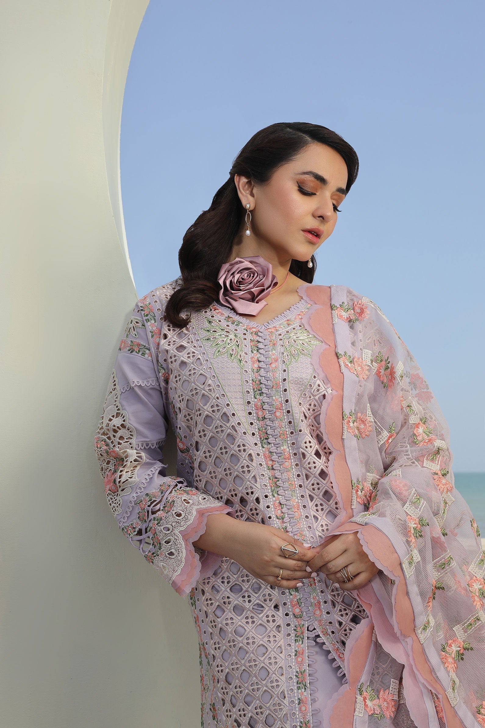 Maryam Hussain | Luxury Lawn 24 | FEROZ - Official Maryam Hussain - Agha Fabrics UK