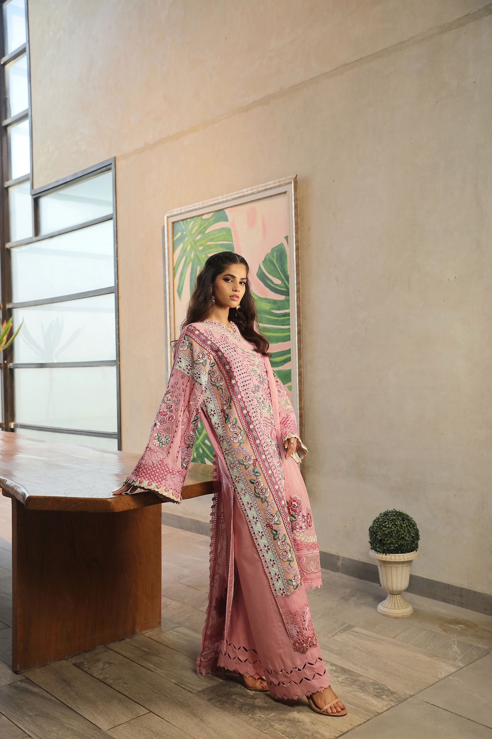 Maryam Hussain | Luxury Lawn 24 | CORAL - Official Maryam Hussain - Agha Fabrics UK