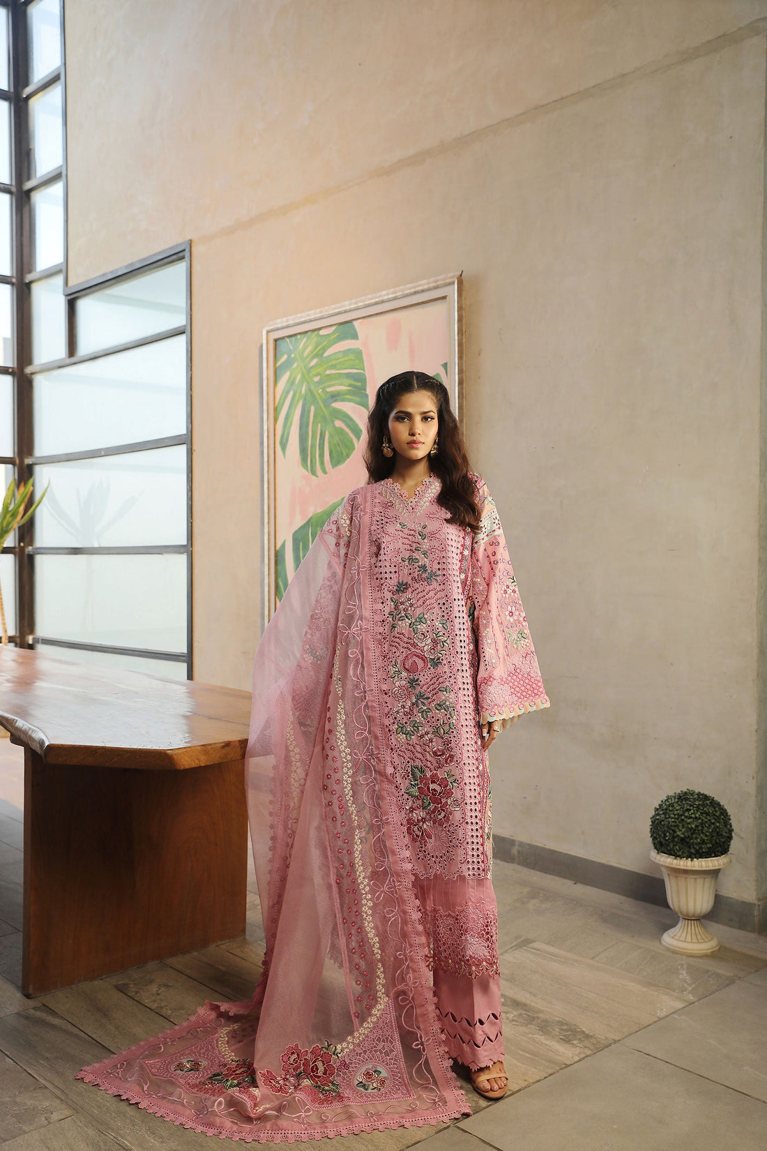 Maryam Hussain | Luxury Lawn 24 | CORAL - Official Maryam Hussain - Agha Fabrics UK