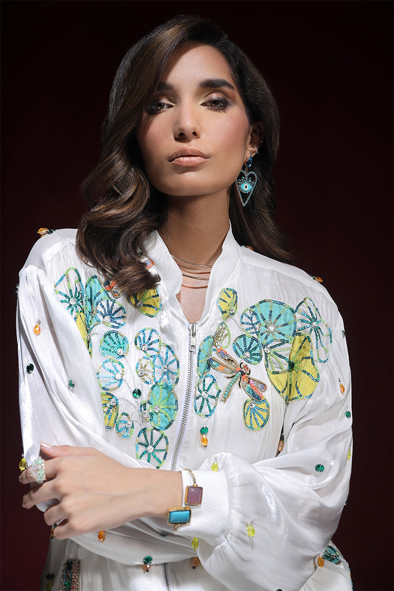 Wardha Saleem | Luxury Pret Fusion Wear | ZARA BOMBER JACKET WITH CARGO PANTS (2PC) - Official Wardha Saleem - Agha Fabrics UK