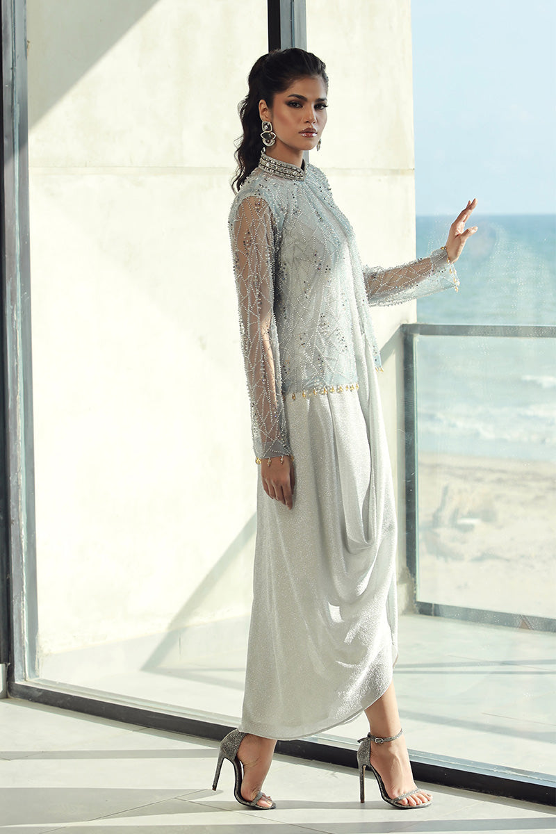 Wardha Saleem | Luxury Pret Fusion Wear | PEARL (2PC)