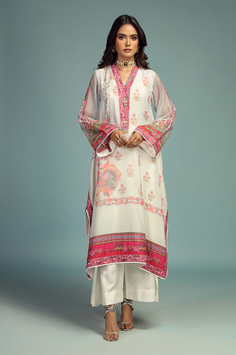 Wardha Saleem | Luxury Pret Traditional Wear | GUL BAHAAR SHIRT WITH DUPATTA (2 PC) - Official Wardha Saleem - Agha Fabrics UK