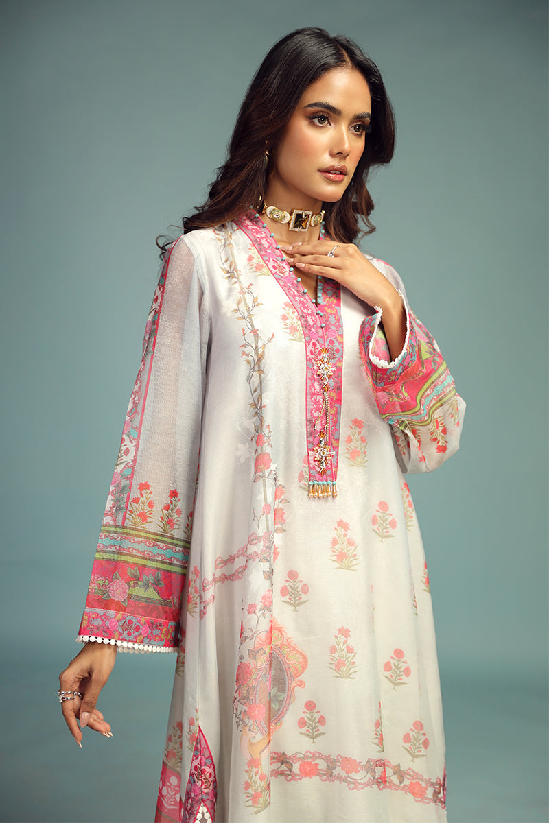 Wardha Saleem | Luxury Pret Traditional Wear | GUL BAHAAR SHIRT WITH DUPATTA (2 PC) - Official Wardha Saleem - Agha Fabrics UK