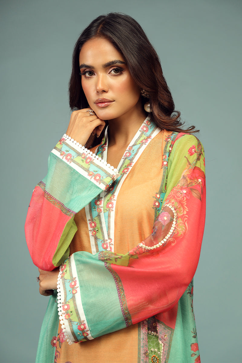 Wardha Saleem | Luxury Pret Traditional Wear | AFSANEH SHIRT WITH DUPATTA ( 2 PC) - Official Wardha Saleem - Agha Fabrics UK