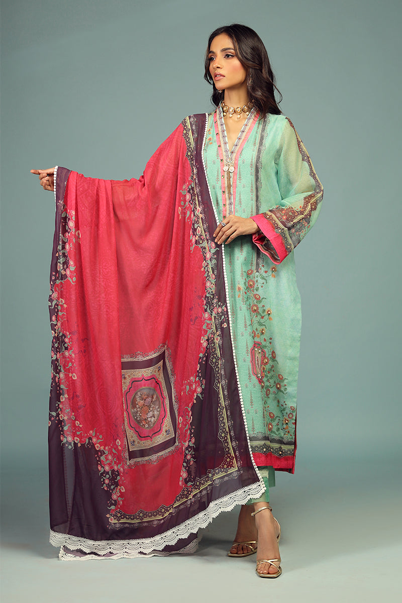 Wardha Saleem | Luxury Pret Traditional Wear | CHANDNI SHIRT WITH DUPATTA ( 2 PC) - Official Wardha Saleem - Agha Fabrics UK
