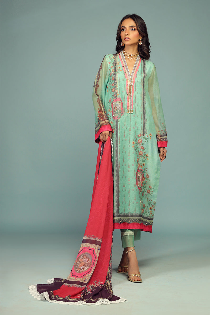 Wardha Saleem | Luxury Pret Traditional Wear | CHANDNI SHIRT WITH DUPATTA ( 2 PC) - Official Wardha Saleem - Agha Fabrics UK
