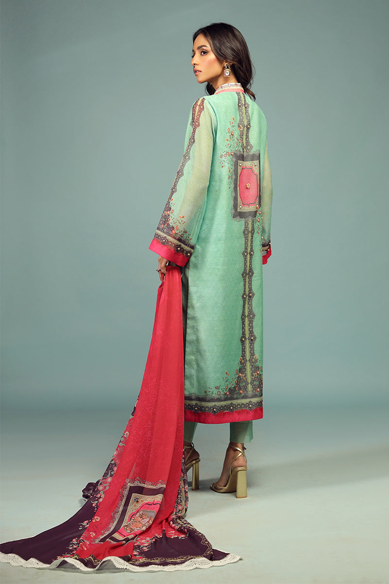 Wardha Saleem | Luxury Pret Traditional Wear | CHANDNI SHIRT WITH DUPATTA ( 2 PC) - Official Wardha Saleem - Agha Fabrics UK