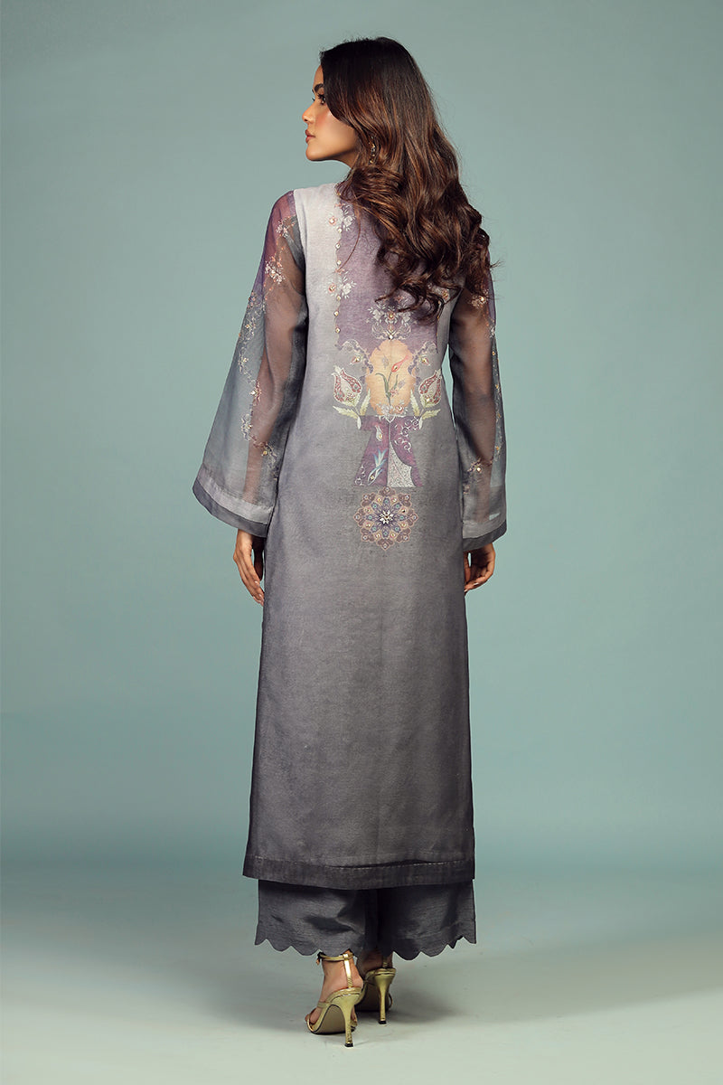 Wardha Saleem | Luxury Pret Traditional Wear | DARVESH SHIRT WITH DUPATTA ( 2 PC) - Official Wardha Saleem - Agha Fabrics UK