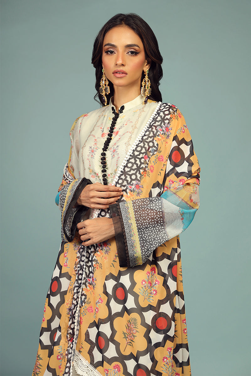 Wardha Saleem | Luxury Pret Traditional Wear | BARAHDARI SHIRT WITH DUPATTA ( 2 PC) - Official Wardha Saleem - Agha Fabrics UK