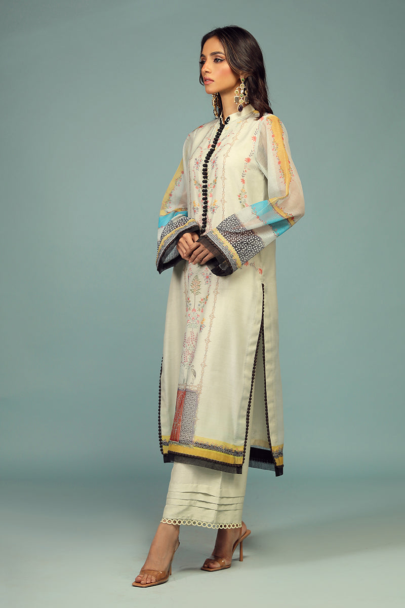 Wardha Saleem | Luxury Pret Traditional Wear | BARAHDARI SHIRT WITH DUPATTA ( 2 PC) - Official Wardha Saleem - Agha Fabrics UK